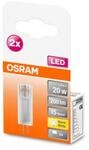OSRAM LED-Stiftsockel G4 1,5W 2.700K klar 2er-Pack