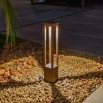 LED-Wegeleuchte Agra, rostbraun, Aluminium/Glas, H&ouml;he 65 cm