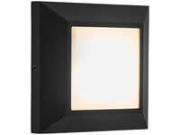 LED-Außenwandlampe Helena, frontal 10 cm schwarz