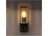 Eco-Light Außenwandlampe Karo, stehend, Holzdekor