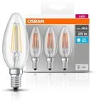 OSRAM LED-Kerze E14 4W Filament 4.000K 470lm 3er