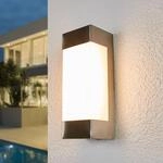 Lindby LED-Au&szlig;enwandlampe Severina, H&ouml;he 25 cm, Edelstahl