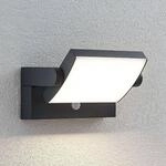 Lindby LED-Au&szlig;enwandlampe Sherin, anthrazit, Sensor, IP54