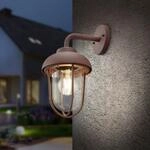 Au&szlig;enwandlampe DUERO, rostfarben H&ouml;he 33 cm Metall/Glas IP44