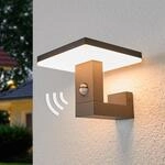 Lucande LED-Au&szlig;enwandleuchte Olesia, Sensor, 15 cm, IP54