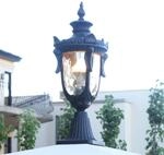 Sockelleuchte Philadelphia, bronze/amber, 54 cm, IP43