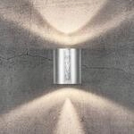 LED-Au&szlig;enwandleuchte Canto 2, 10 cm, galvanisiert