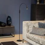 LED-Stehlampe Zozy, schwarz, 3-StepDim, H&ouml;he 145 cm, Flexarm