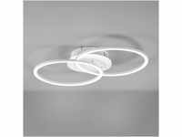 Reality Leuchten LED-Deckenleuchte Venida im Ringdesign, weiß