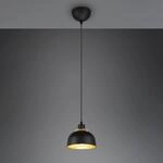 H&auml;ngeleuchte Punch schwarz/gold einflammig &Oslash; 18 cm