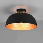 Deckenleuchte Punch, schwarz/gold, &Oslash; 35 cm
