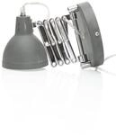 Wandleuchte Scissor, betonfarbig, Stecker, Ziehharmonika