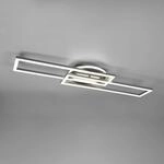 LED-Deckenleuchte Twister, drehbar, Remote, nickel