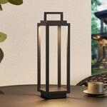 Lucande LED-Au&szlig;enleuchte Mirina, schwarz, Akku, Touchdimmer