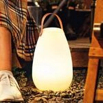 LED-Akku-Tischleuchte Ruby, &Oslash; 18 cm, wei&szlig;, IP44, RGB dimmbar