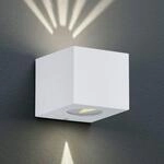 Eckige LED-Au&szlig;enwandleuchte Cordoba, wei&szlig;
