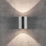 LED-Au&szlig;enwandleuchte Canto 2, 10 cm, edelstahl