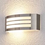 Lindby Au&szlig;enwandlampe Raja, 25 cm breit, Streifen, IP44, E27