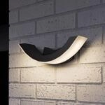 Lucande LED-Au&szlig;enwandleuchte Half, 30 cm, anthrazit, IP54