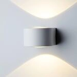 LOOM DESIGN Frey LED-Wandleuchte IP65 2x6W wei&szlig;
