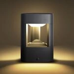 Lucande LED-Sockellampe Pirron, 20 cm, dreieckig, IP54