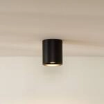 Deckenspot Bodi, rund, schwarz, &Oslash; 8 cm, 1-flammig, Aluminium