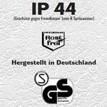 Au&szlig;enwandleuchte Lija aus Edelstahl in langer Form