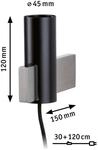 Paulmann Aik Wandleuchte mit Kabel und Stecker