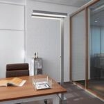 LED-Sensor-Stehlampe MAULjuvis, silber, 196 cm, Standfu&szlig; dim