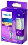 Philips LED-Kerze Filament E14 4,3W 2.700K 2er