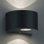 Runde LED-Au&szlig;enwandleuchte Rosario, schwarz