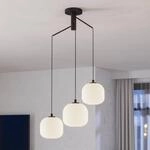 H&auml;ngeleuchte Mantunalle, &Oslash; 62 cm, schwarz/wei&szlig;, 3-flg.