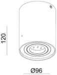 Deckenspot Bengala, wei&szlig;, &Oslash; 9,6 cm, dreh- und schwenkbar