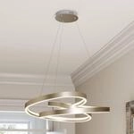 Lucande LED-H&auml;ngeleuchte Gunbritt, &Oslash; 80 cm, silber, dimmbar