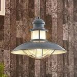 Lindby Pendellampe Louisanne, &Oslash;35cm, grau-gr&uuml;n, Metall, Glas