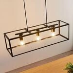 Lindby H&auml;ngeleuchte Emily, 72 cm, schwarz, 3-flammig, Metall