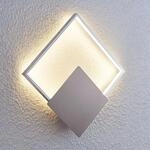 Lindby LED-Wandlampe Anays, 32 cm x 32 cm, chrom/klar