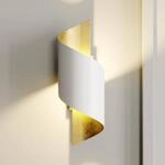 Lindby Wandleuchte Desirio, wei&szlig;/gold, 24cm, G9, Metall