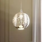 Lucande LED-Pendellampe Hayley, &Oslash; 9 cm, chromfarben, Glas