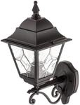 Au&szlig;enwandlampe Norfolk NR1, schwarz/klar, IP43