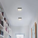LED-Deckenlampe Flame Star, 15,7 x 15,7 cm schwarz