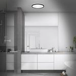 LED-Bad-Deckenleuchte Slim Drip, schwarz, &Oslash; 42 cm, IP44