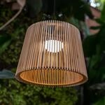 Newgarden Okinawa LED-Akku-Au&szlig;enpendellampe Bambus