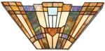 Wandleuchte Inglenook mit buntem Glas