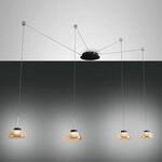 LED-H&auml;ngeleuchte Arabella, 4 fl, schwarz/amber