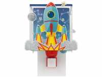 Dalber Rocket Kinderzimmer-Wandleuchte mit Stecker