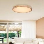 LED-Deckenlampe Rainer, &Oslash; 80 cm, Holzoptik, Metall, CCT
