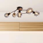 Deckenlampe Fumoso, f&uuml;nfflammig, schwarz