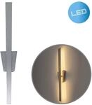 LED-Wandleuchte Trevor mit Schalter, nickel matt