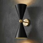 Maytoni Vesper Wandleuchte 2-flammig schwarz/gold
